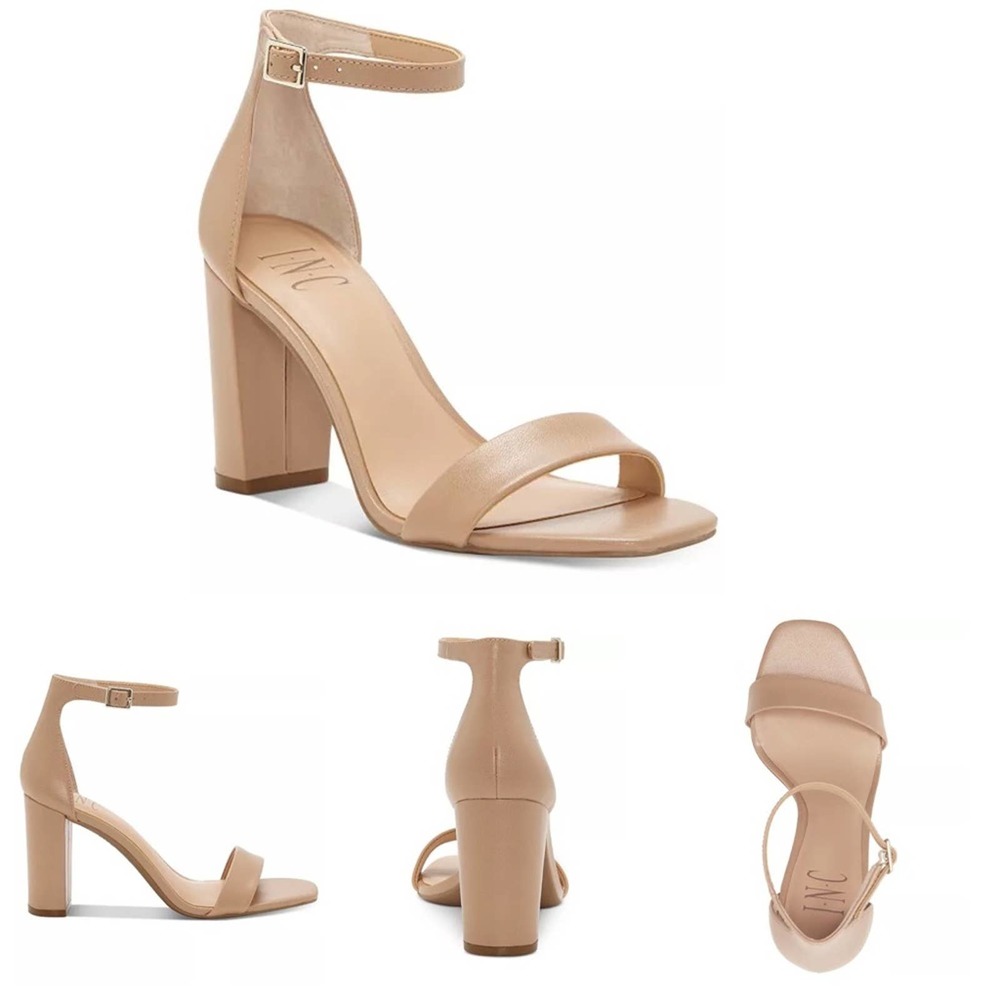 INC International Concepts Women’s Lexini Two-Piece Sandal Dark Almond 9M